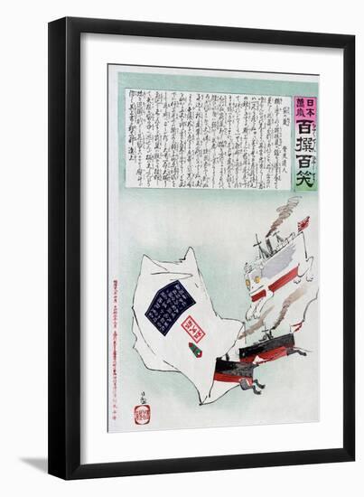 Sino-Japanese War, 1895-Kiyochika Kobayashi-Framed Giclee Print