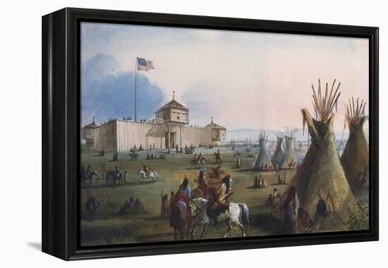 Sioux at Ft. Laramie, 1837-Alfred Jacob Miller-Framed Premier Image Canvas