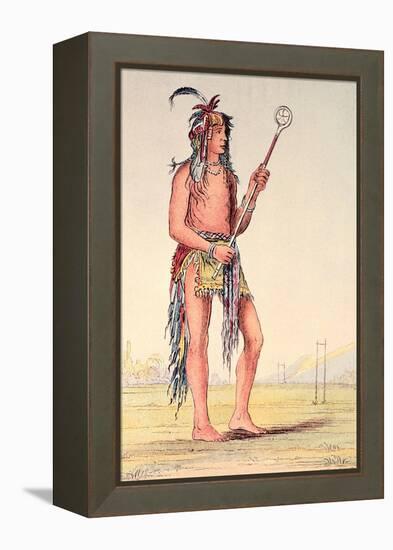 Sioux Ball Player Ah-No-Je-Nange, "He Who Stands on Both Sides", 19th Century-George Catlin-Framed Premier Image Canvas