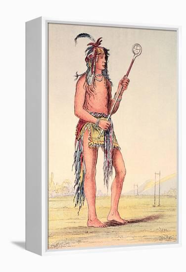 Sioux Ball Player Ah-No-Je-Nange, "He Who Stands on Both Sides", 19th Century-George Catlin-Framed Premier Image Canvas