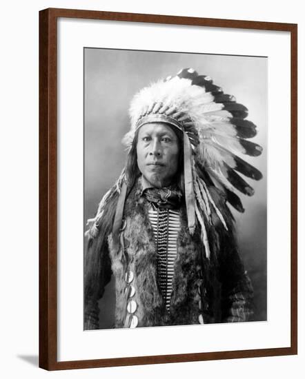 Sioux Brave, C1900-John Alvin Anderson-Framed Photographic Print