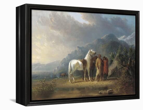 Sioux Camp-Alfred Jacob Miller-Framed Premier Image Canvas