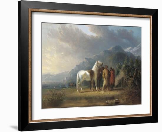 Sioux Camp-Alfred Jacob Miller-Framed Giclee Print