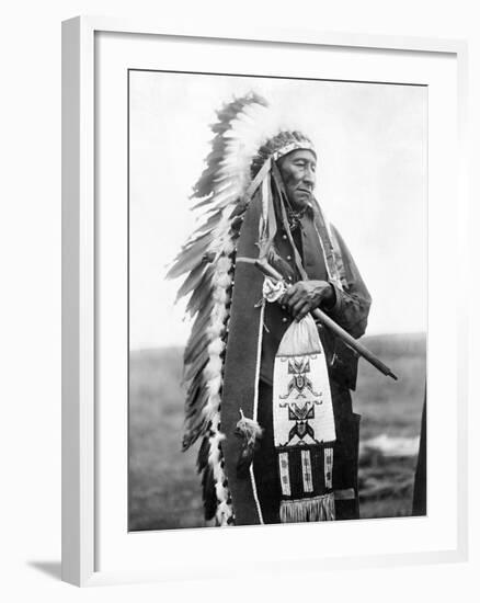 Sioux Chief, C1905-Edward S^ Curtis-Framed Photographic Print