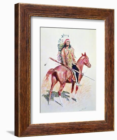 Sioux Chief-Frederic Sackrider Remington-Framed Giclee Print