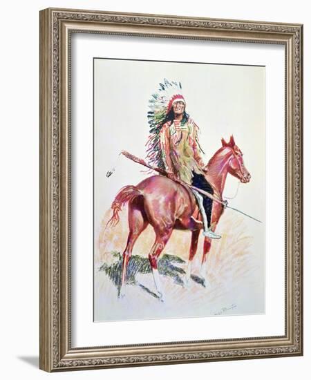 Sioux Chief-Frederic Sackrider Remington-Framed Giclee Print