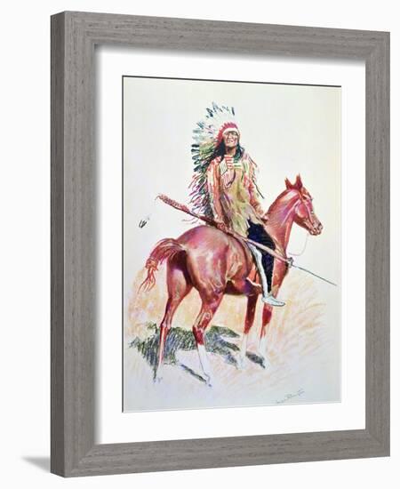 Sioux Chief-Frederic Sackrider Remington-Framed Giclee Print