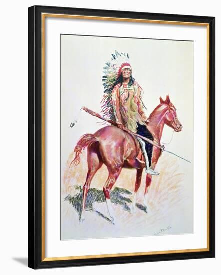 Sioux Chief-Frederic Sackrider Remington-Framed Giclee Print