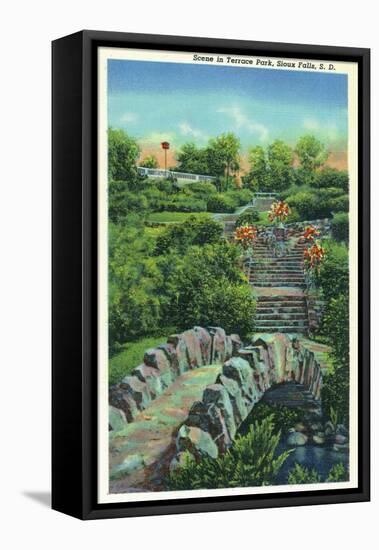 Sioux Falls, South Dakota, Scenic View in Terrace Park-Lantern Press-Framed Stretched Canvas