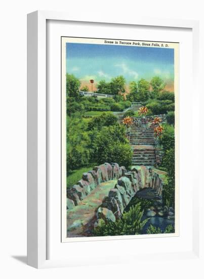 Sioux Falls, South Dakota, Scenic View in Terrace Park-Lantern Press-Framed Art Print