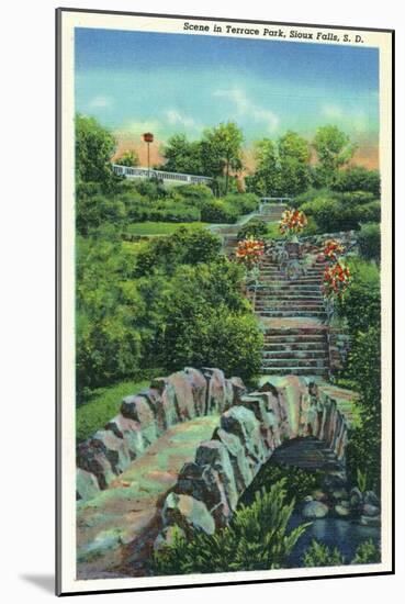 Sioux Falls, South Dakota, Scenic View in Terrace Park-Lantern Press-Mounted Art Print