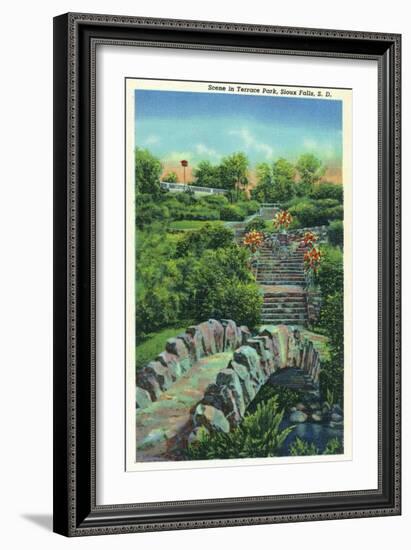 Sioux Falls, South Dakota, Scenic View in Terrace Park-Lantern Press-Framed Art Print