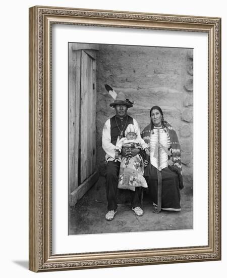 Sioux Family, C1908-Edward S. Curtis-Framed Photographic Print