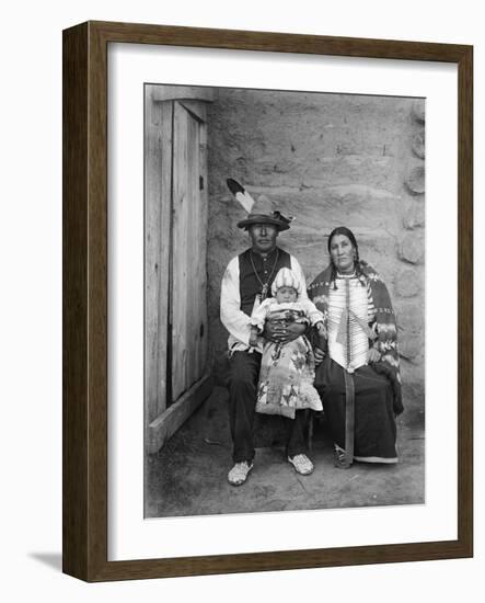 Sioux Family, C1908-Edward S. Curtis-Framed Photographic Print