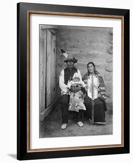 Sioux Family, C1908-Edward S. Curtis-Framed Photographic Print