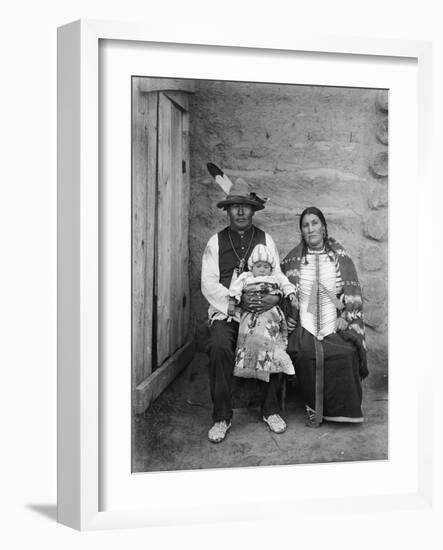 Sioux Family, C1908-Edward S. Curtis-Framed Photographic Print