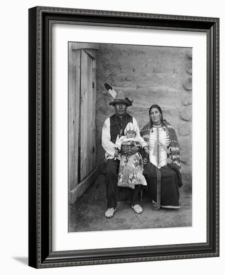 Sioux Family, C1908-Edward S. Curtis-Framed Photographic Print