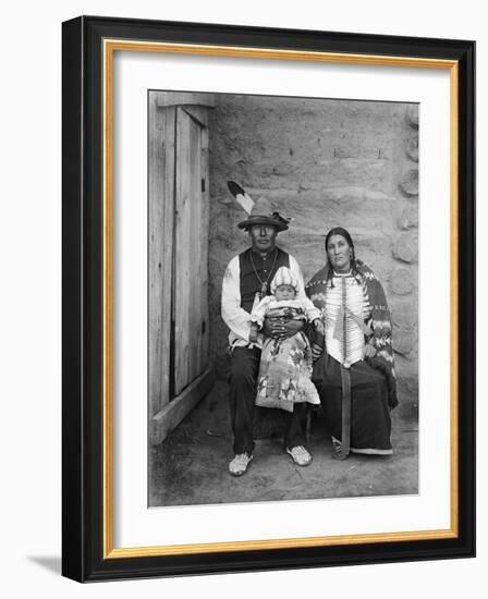 Sioux Family, C1908-Edward S. Curtis-Framed Photographic Print