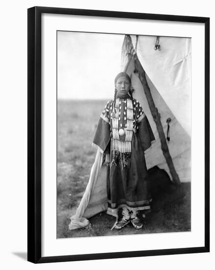 Sioux Girl, C1905-Edward S^ Curtis-Framed Photographic Print