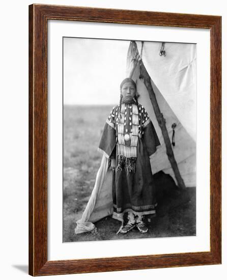 Sioux Girl, C1905-Edward S^ Curtis-Framed Photographic Print