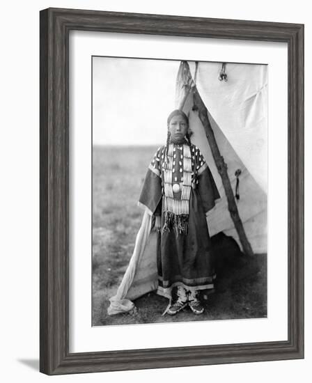 Sioux Girl, C1905-Edward S^ Curtis-Framed Photographic Print