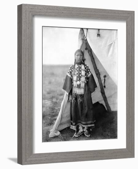 Sioux Girl, C1905-Edward S^ Curtis-Framed Photographic Print