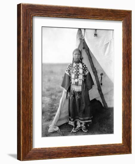 Sioux Girl, C1905-Edward S^ Curtis-Framed Photographic Print