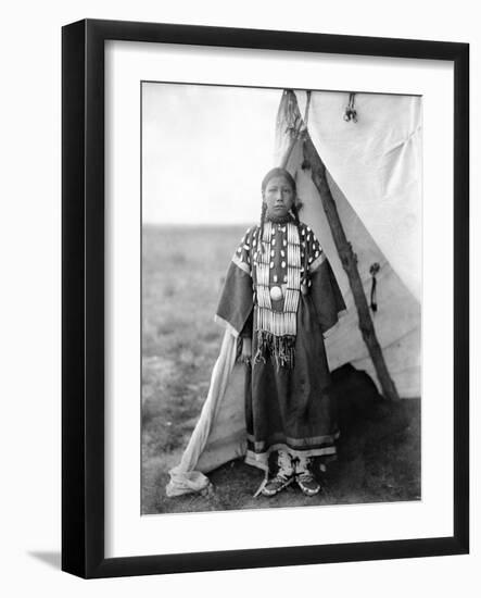 Sioux Girl, C1905-Edward S^ Curtis-Framed Photographic Print