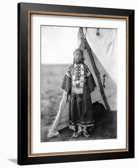 Sioux Girl, C1905-Edward S^ Curtis-Framed Photographic Print