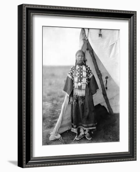 Sioux Girl, C1905-Edward S^ Curtis-Framed Photographic Print