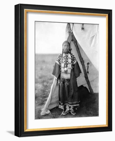 Sioux Girl, C1905-Edward S^ Curtis-Framed Photographic Print