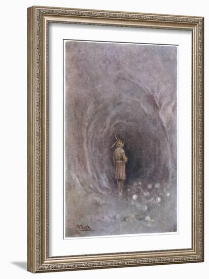 Sioux Legend of the Personified Rabbit Who Enters the Lair of Pahe-Wathahuni Devourer of Hunters-James Jack-Framed Art Print