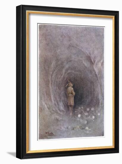 Sioux Legend of the Personified Rabbit Who Enters the Lair of Pahe-Wathahuni Devourer of Hunters-James Jack-Framed Art Print