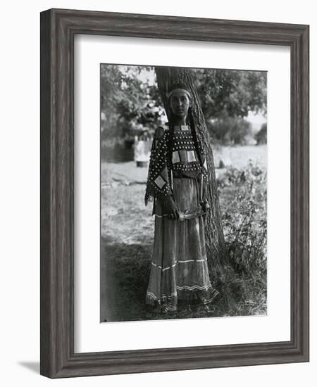 Sioux Maiden-Edward S^ Curtis-Framed Art Print