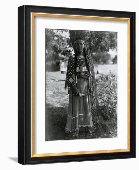 Sioux Maiden-Edward S^ Curtis-Framed Art Print