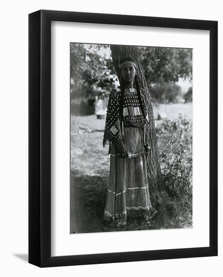 Sioux Maiden-Edward S^ Curtis-Framed Art Print