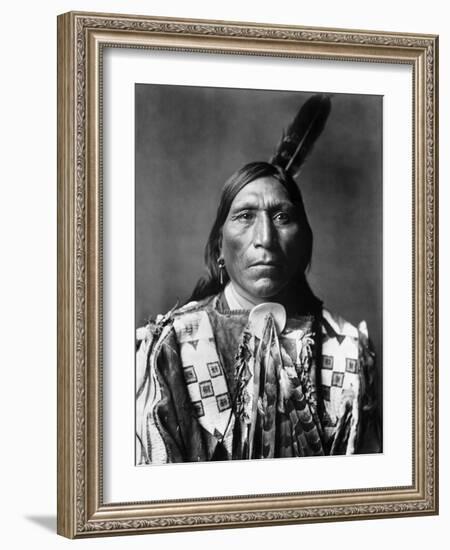 Sioux Man, C1907-Edward S^ Curtis-Framed Photographic Print