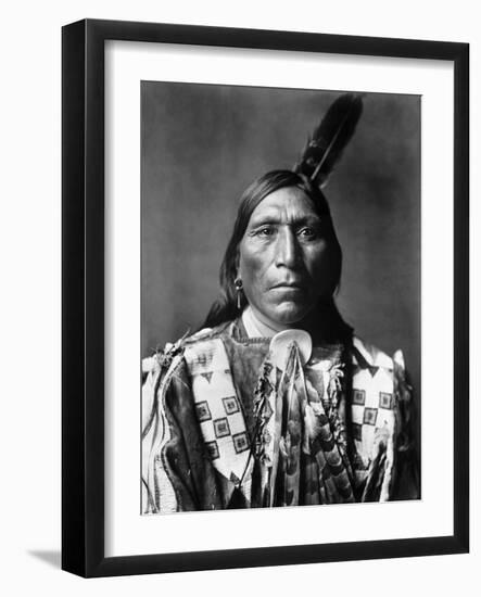 Sioux Man, C1907-Edward S^ Curtis-Framed Photographic Print