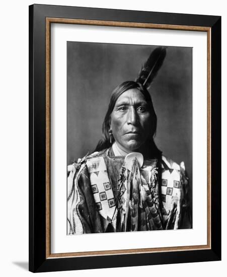 Sioux Man, C1907-Edward S^ Curtis-Framed Photographic Print