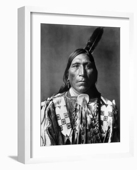 Sioux Man, C1907-Edward S^ Curtis-Framed Photographic Print