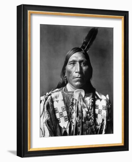 Sioux Man, C1907-Edward S^ Curtis-Framed Photographic Print