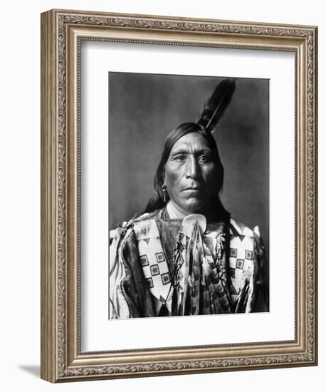 Sioux Man, C1907-Edward S^ Curtis-Framed Photographic Print