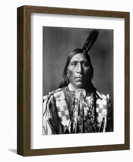 Sioux Man, C1907-Edward S^ Curtis-Framed Photographic Print