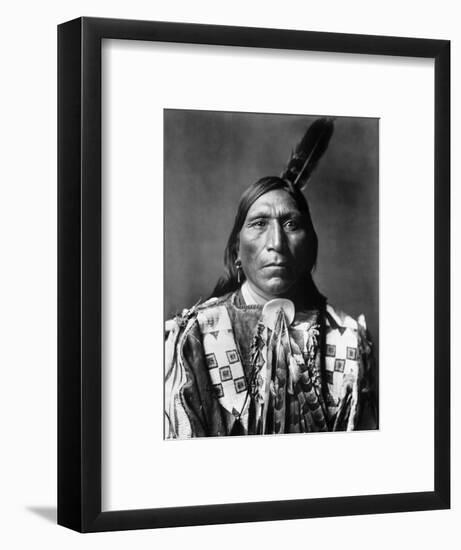 Sioux Man, C1907-Edward S^ Curtis-Framed Photographic Print