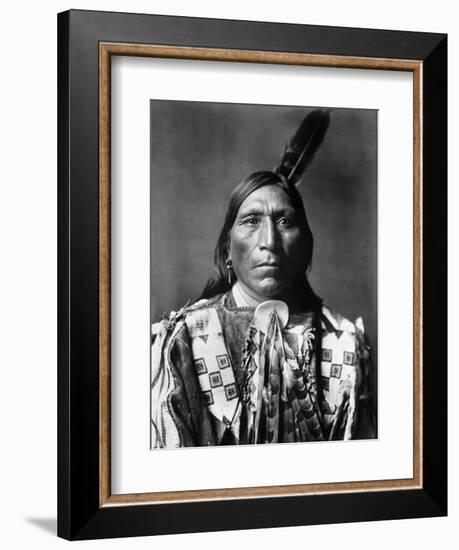 Sioux Man, C1907-Edward S^ Curtis-Framed Photographic Print