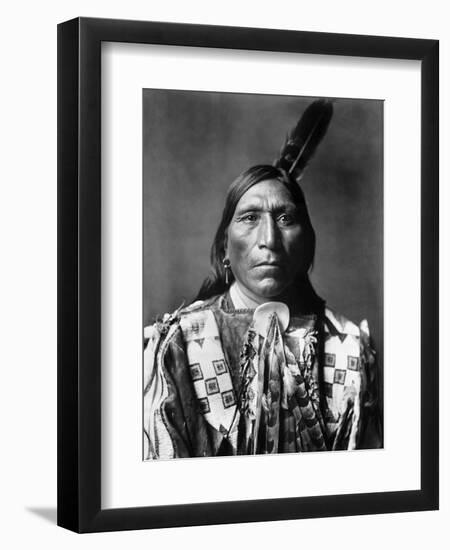 Sioux Man, C1907-Edward S^ Curtis-Framed Photographic Print