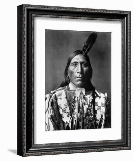 Sioux Man, C1907-Edward S^ Curtis-Framed Photographic Print