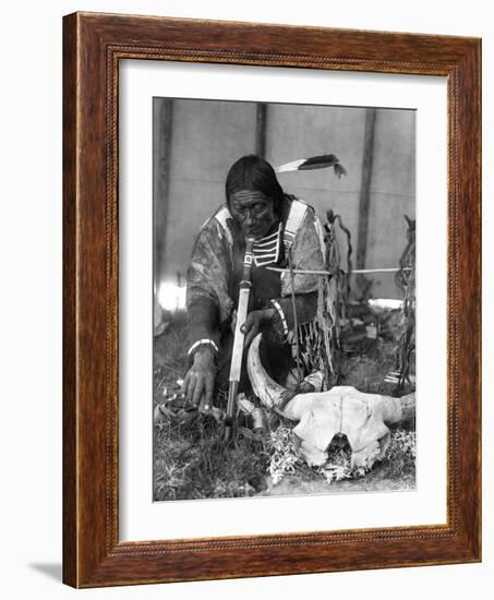 Sioux Medicine Man, c1907-Edward S. Curtis-Framed Giclee Print