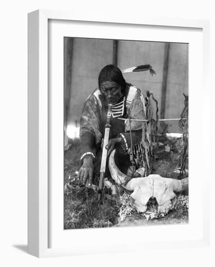 Sioux Medicine Man, c1907-Edward S. Curtis-Framed Giclee Print