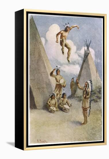 Sioux Myth of Ictinike Son of the Sun God-James Jack-Framed Stretched Canvas
